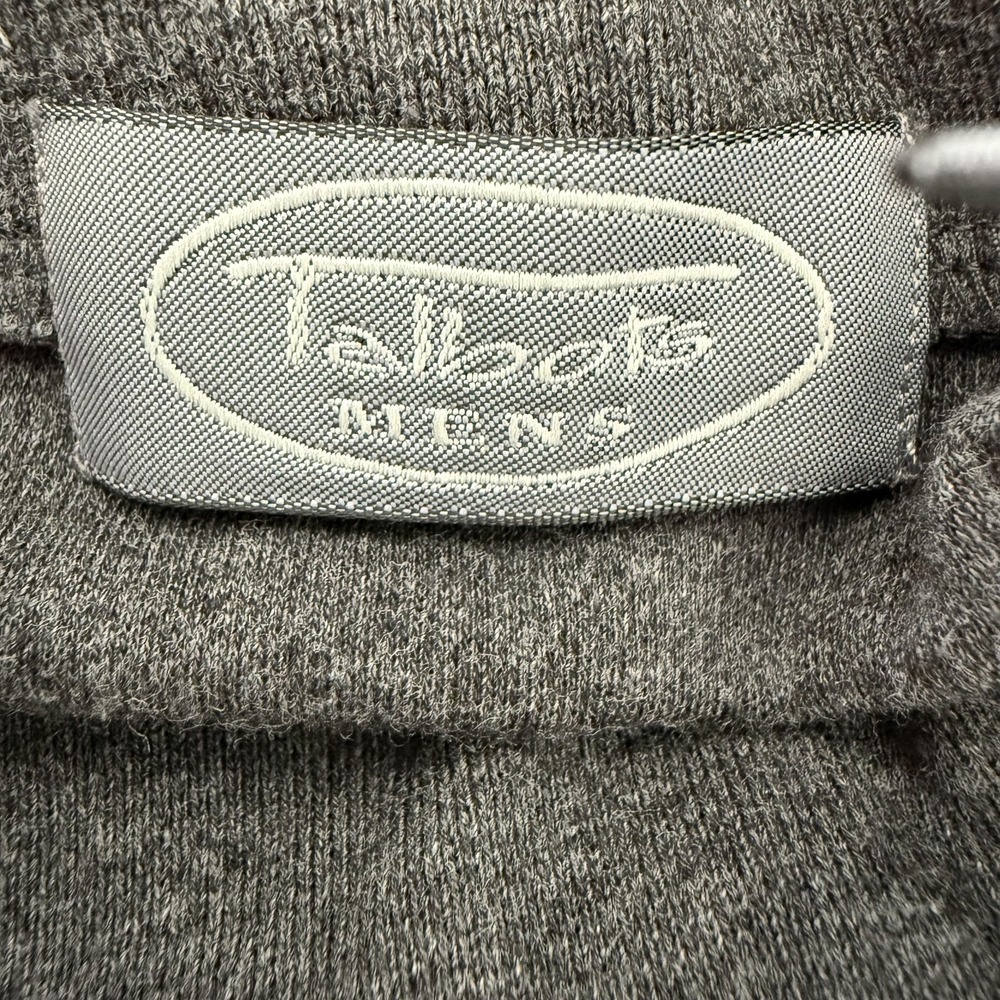 Talbots Turtleneck Sweater Mens 2XL Gray 100% Cotton Long Sleeve Made in USA - Picture 4 of 8